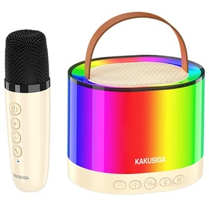 KAKUSIGA Portable <b>Bluetooth</b> Speaker With <b>Microphone</b> LED Lights 5W Audio Output For Karaoke Party Use - Product Image 4