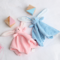 Cadeau pour enfant, adorable couverture en peluche pour bébé, éléphant bleu, doudou, serviette de confort pour bébé
