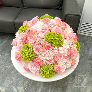 Decoración de Boda, Arreglo Floral de Rosas Grandes de 50 cm, 60 cm, 70 cm, 80 cm, Bola de Flores Rosa Pálido, Centros de Mesa para Decoración de Bodas - Product Image 1