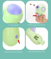 Jouet interactif et écologique pour animaux de compagnie pour chat et chien Pointeur laser amusant Lanceur de friandises à alimentation lente en 1 Design pratique en plastique