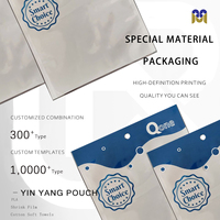Offre Spéciale un côté clair un côté sac en plastique composite blanc pour accessoires chaussettes cadeaux. belle poche plate bleue avec votre logo