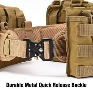 Nylon Fabric Quick Release <b>Heavy</b> <b>Duty</b> Alloy Hunting Hiking Men's Outdoor Tactical Belt - Product Image 3