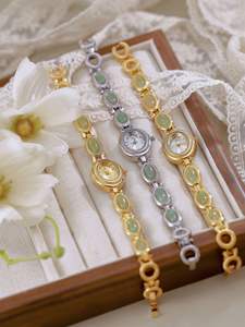 Reloj de lujo de alta gama para mujer, joyería elegante, pulsera de cuarzo de Jade verde Natural, reloj de pulsera, regalos para mujer, reloj de moda - Product Image 6