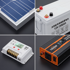 Système solaire hors réseau pour usage domestique prêt à l'emploi, 1,2 kW, batterie 400 Ah, panneau monocristallin, kit photovoltaïque - Product Image 4