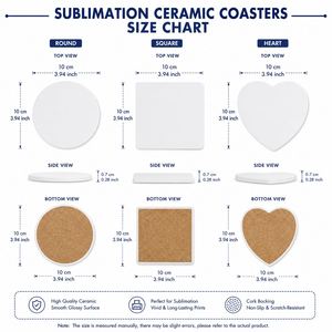 Custom Sublimation Ceramic <b>Coaster</b> Round Cork Back Heat Transfer <b>Drink</b> <b>Coaster</b> for Coffee Mug Bar Home Promotion Gift - Product Image 3