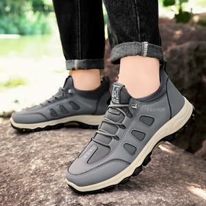 Chaussures de marche décontractées pour hommes 2026 de haute qualité, en cuir synthétique, à lacets, respirantes, en maille, antidérapantes, pour le sport et le printemps - Product Image 6
