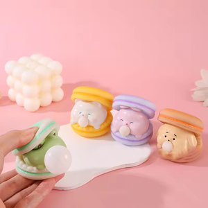 Mini Macaron Lindo, Juguete Antiestrés de Burbujas, Decoración para el Hogar, Adornos de Escritorio, Manualidades de Plástico Suave para Coche, Juguetes Sensoriales - Product Image 2