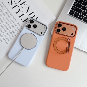 S133 360 °   Coque de téléphone en silicone liquide Rotatingholder, design antidérapant pour iPhone 17 18 Pro Max, coque magnétique antichoc - Product Image 2