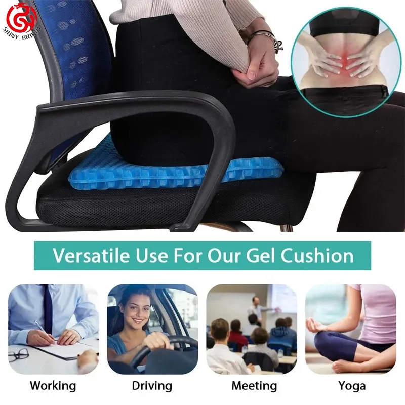 Wholesale Comfort Soft Square Honeycomb Gel Seat Cushion Gel Sitter For Office Chair Car Seat