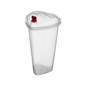 16oz 22oz Heart Shaped Boba <b>Cup</b> Disposable PP <b>Plastic</b> Injection Boba Bubble Tea <b>Cup</b> for Juice Milk Tea - Product Image 3