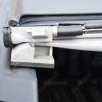 Couverture de benne souple rétractable en alliage d'aluminium pour pick-up 4x4, étanche, installation sans perçage, Dodge Ram Ford