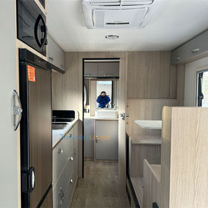 Caravana Híbrida con Doble Eje, Panel Solar Eléctrico en el Techo, Remolque de Lujo de Aluminio y Fibra de Vidrio, Tienda de Campaña para Viajes y Campamentos al Aire Libre - Product Image 1