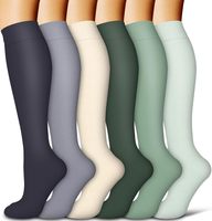 Haute Qualité Athlétique Opaque Voyage Cuivre Genou Haute Sports Compression Chaussettes Bas