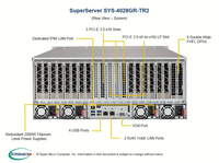 Supermicro 4028GR-TR2 Tour GPU 8 canaux Serveur Xeon Processeur 4U pour Deep Learning Intelligence Artificielle Image Stock