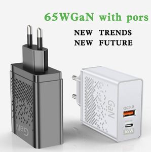GaN Charger 65W Gallium <b>Nitride</b> PD QC3.0 Fast Charger with USB-A/Type-C Ports for Mobile Phone & Laptop-European/US/UK Standards - Product Image 6