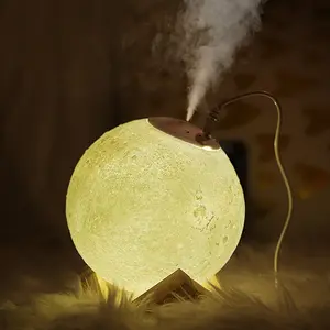 15 см 3D луна лампа три цвета измененный светодиодный ночник с увлажнителем