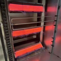 Gril Rotatif Automatique Brésilien au Charbon de Bois, Machine à Shawarma au Gaz, Four à Barbecue pour Viande, Chauffage pour Doner Kebab BBQ