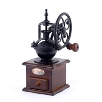 Vente chaude Portable Petit Manuel Moulin À Espresso Moulin Machine À Café En Bois Antique Burr Moulins À Café