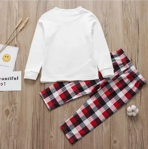 Pyjamas de Noël Famille Personnalisables Hongbo 2025 100% Coton Tenues Assorties Tendance pour Mère, Fille et Bébé Filles - Product Image 3