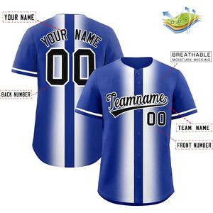 เสื้อเบสบอลไล่เฉดสีแบบกำหนดเอง ปุ่มปรับแต่งได้ สำหรับผู้ใหญ่ทั้งชายและหญิง ระบายเหงื่อได้ดี ดีไซน์แบบซับลิเมชั่น ใส่ชื่อ หมายเลข โลโก้ของคุณเองได้ 100% - Product Image 3