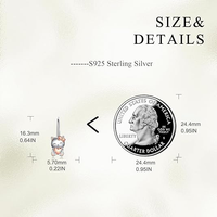 Offre Spéciale S925 Sterling Silver Rose Bon Plaqué Coeur Mignon Animal Chat Boucles D'oreilles pour Fille