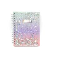 Vente en gros Carnets à spirale en PVC avec couverture étoile liquide à paillettes imperméables pour étudiants