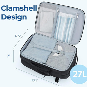 Sac à dos antivol résistant à l'eau de 17,3 pouces pour <span class=keywords><strong>voyages</strong></span> d'affaires, sac de transport pour ordinateur portable, bagage pour hommes et femmes avec sac à chaussures - Product Image 3
