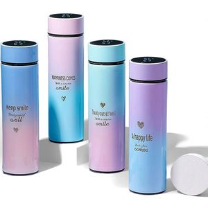 Promotional Drinkware 2024 High Quality Stainless Steel Flask Drink Fitness Gym 500Ml Led Water Bottle with Lid - Product Image 1