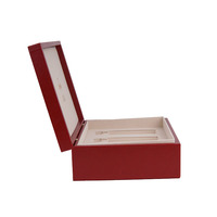 Boîte de rangement de parfum de luxe en MDF sur mesure, directement de l'usine, en matériaux recyclés, emballage cosmétique rouge pour la personnalisation de marques en gros