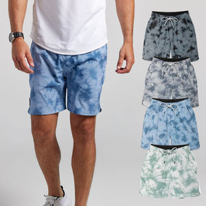 2025 OEM Striped Print Lined Double <b>Layer</b> Pockets Vintage <b>Mid</b> Waist Quick Dry Athletic Shorts Polyester Custom 5 Inch Men - Product Image 1