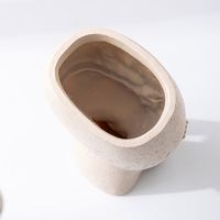 Pot bunga kaktus Resin, dekorasi rumah patung wajah manusia, Pot bunga kaktus sukulen Resin