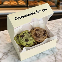 Boîte pliante en carton recyclé écologique personnalisée avec finition mate et impression UV pour l'emballage alimentaire (gâteaux, biscuits, etc.)