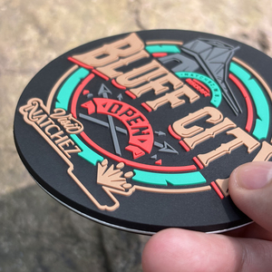 3D Custom Logo Patches Soft PVC Rubber Cup Coasters with 3D Printed Logo Plastic Silicone Mat for Drinks