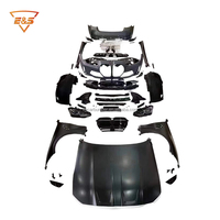 Kit de carrocería para faros delanteros de BMW Serie 3/4 F30/F32 (Actualización a G80/G82) con parachoques delantero/trasero, faldones laterales y capó