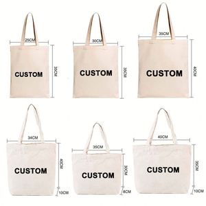 Sacs fourre-tout en toile de coton 100% biologique, sacs de shopping vierges en toile naturelle pour loisirs créatifs - Product Image 4