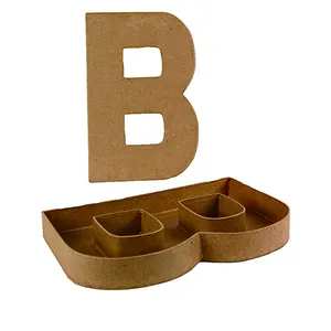 Kraft kağıt alfabe şekli kutuları mektup şekilli hediye