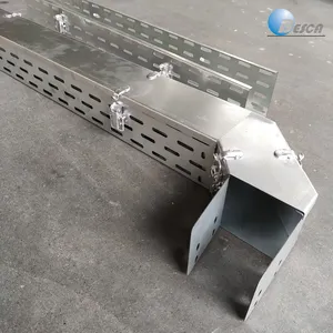 Cable Trough 300x100mm Powder Coated Cable Tray Perforated Trough Type Manufacturer