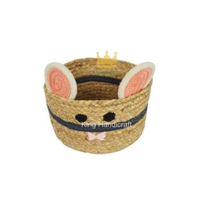 Wholesale Price Water Hyacinth Animal Storage Bin for Kids <b>Easter</b> <b>Gift</b> Handwoven from Vietnam - Product Image 2