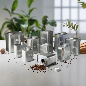 Bán buôn in ấn thiết kế cấp thực phẩm kín vòng màu đen Matte tins tùy chỉnh cà phê <span class=keywords><strong>tin</strong></span> có thể trà kim loại tins container với nắp - Product Image 2
