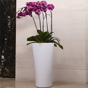 Florero grande ecológico para interior, Macetas de plástico con forma <span class=keywords><strong>triangular</strong></span> de Hotel de lujo, para sala de estar - Product Image 3