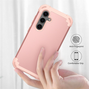 Custodia per <span class=keywords><strong>Samsung</strong></span> Galaxy S25 S24 S23 S22 <span class=keywords><strong>S21</strong></span> Ultra <span class=keywords><strong>FE</strong></span> + Protezione Completa 3 in 1 Ibrida in PC Rigido e Silicone Resistente con Paraurti Rinforzato - Product Image 5