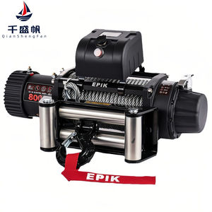 8000 파운드 12V 스틸 전기 윈치 자체 구조 차량 장착 소형 크레인 트레일러 호이스트 레이저 유형 맞춤형 처리 5.0HP 27M - Product Image 2