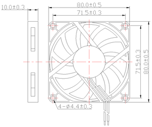 8010 <span class=keywords><strong>80X80X10</strong></span> 2/3/4 fils 4000 tr/min ventilateur axial industriel 8cm 5V 12V DC ventilateur de refroidissement - Product Image 5