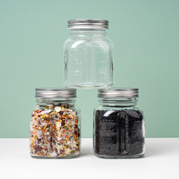 Bocaux de conservation en verre hermétiques à large ouverture de qualité supérieure pour grains de café, feuilles de thé, sucre et aliments secs – Organisation en vrac pour garde-manger