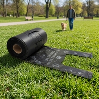 Sac de litière compostable solide et écologique personnalisé biodégradable vente en gros de sac de déchets de caca de chien avec impression