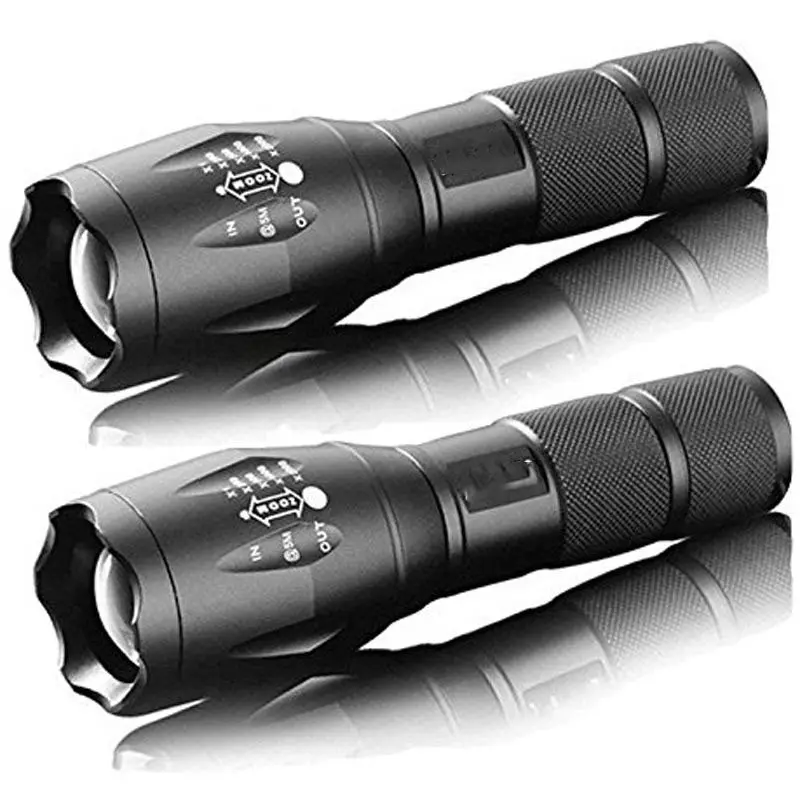 Wholesale Highly Zoomable Customizable Logo Package High Power 18650 Tactical Flashlight with Replaceable Battery