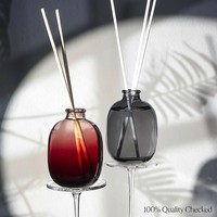 Flacon diffuseur de parfum de luxe en verre givré mat de 100 ml, vide, avec pulvérisateur, personnalisable avec logo par sérigraphie