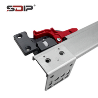 American Type 2 Fold Damper Soft Close Undermount Glissière de tiroir dissimulée Rails télescopiques cachés pour l'appartement Panier
