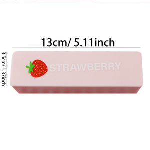 Jouets à presser en forme de bâtonnet de fraise, mignons et souples en PU rose, bâtonnet de crème fraise amusant, jouet moelleux jaune en forme de beurre pour femmes et filles, cadeau - Product Image 4