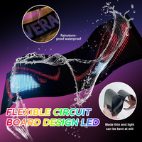 Pantalla LED Flexible programable de 13,7*4 pulgadas, desplazamiento de pantalla, mensajes publicitarios, pantalla LED de luz, señal de coche RGB, Panel LED suave